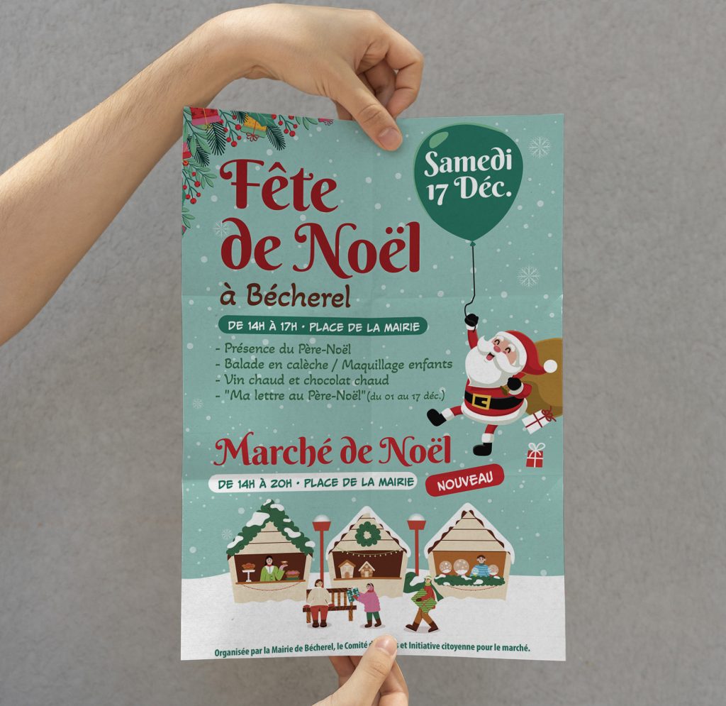 Affiche - Fête de Noël - Ville de Bécherel