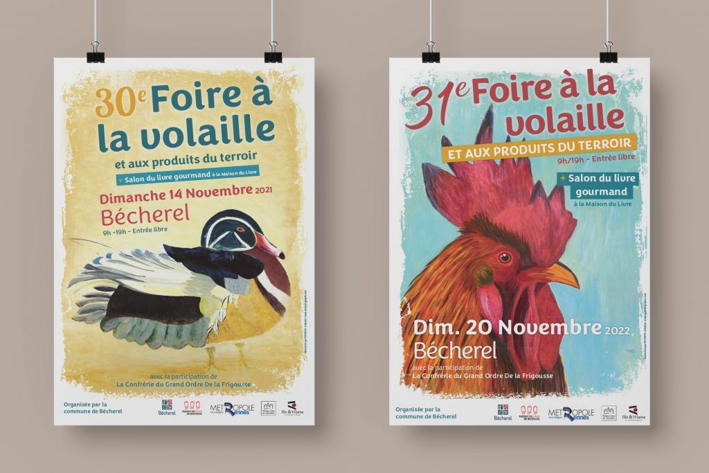 Affiche - Foire à la volaille - Bécherel